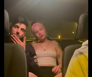 friends fucking in a taxi on..
